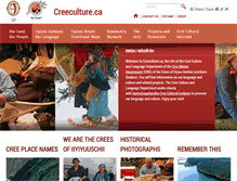 Tablet Screenshot of creeculture.ca